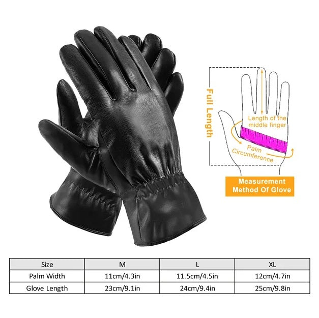 FrostGuard Leather Gloves – Unisex Winter Warm Windproof Outdoor Gloves