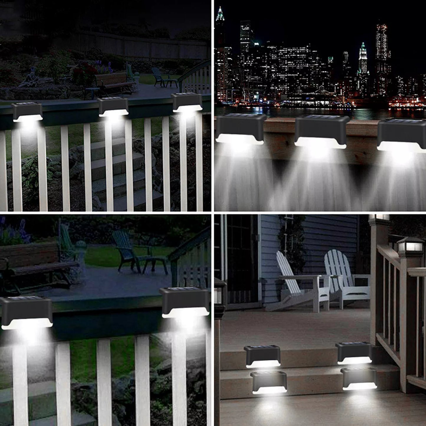 SunStep 4-Pack Solar LED Deck & Stair Lights