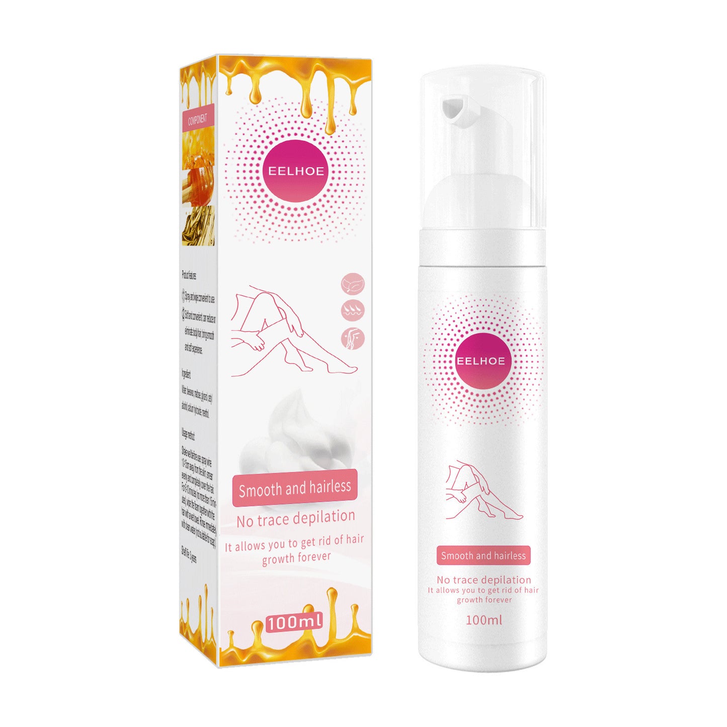 Hair Removal Spray – Gentle Depilatory Foam (30ml / 100ml)