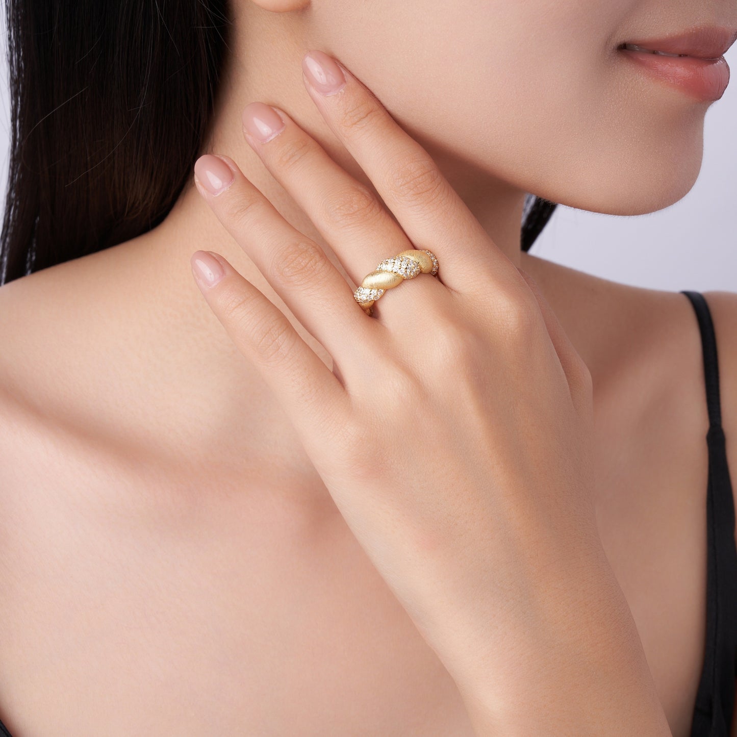 Tengman Moissanite Jewelry Set – S925 Silver With Gold Plating