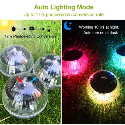 AquaGlow 7-Color Solar LED Floating Pool Lights