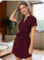 Women’s V-Neck Sling Dress – Summer Slit Slim Suspender Style