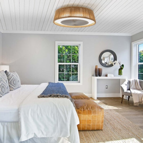 BohoBreeze LED Dimmable Ceiling Light with Built-in Fan