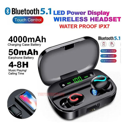 AeroTune 5.1 Mini TWS Bluetooth Waterproof Earbuds