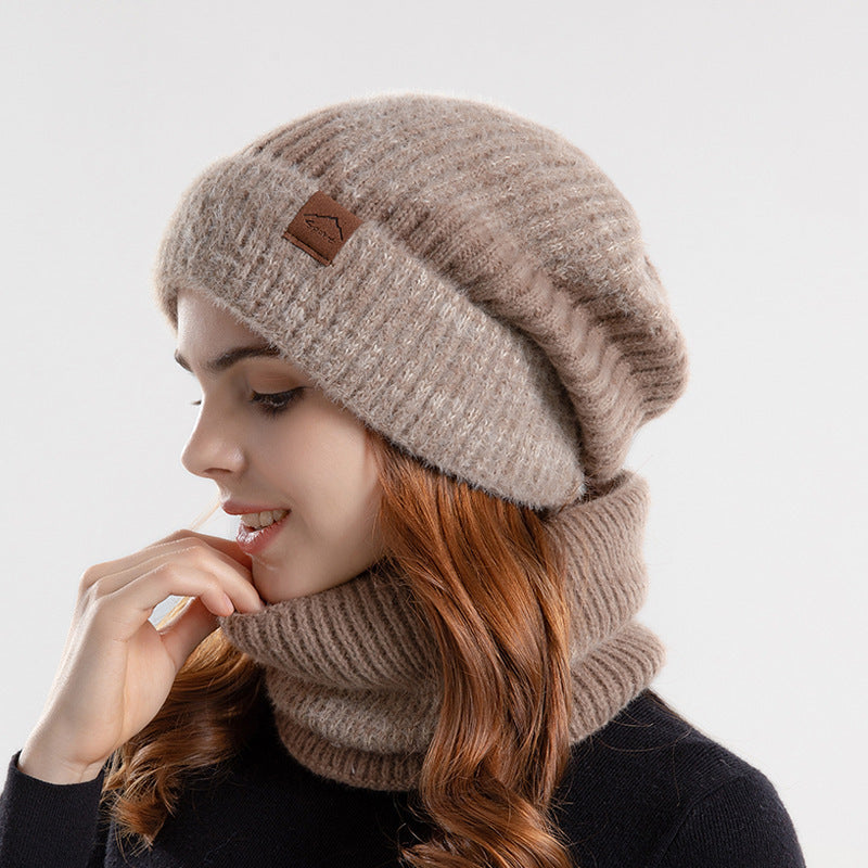 Frost Knit 2-Piece Hat & Scarf Set – Thick Winter Wool Earflap Beanie with Matching Scarf