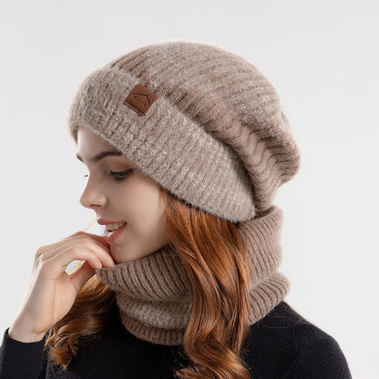 Frost Knit 2-Piece Hat & Scarf Set – Thick Winter Wool Earflap Beanie with Matching Scarf