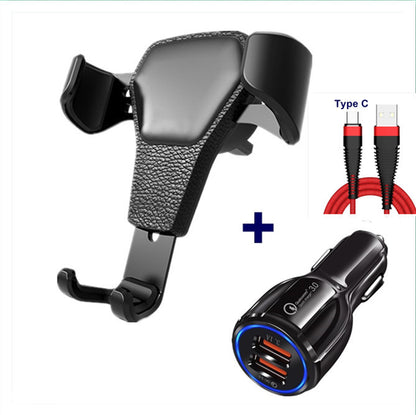 GripLux Leather Grain Gravity Car Phone Holder