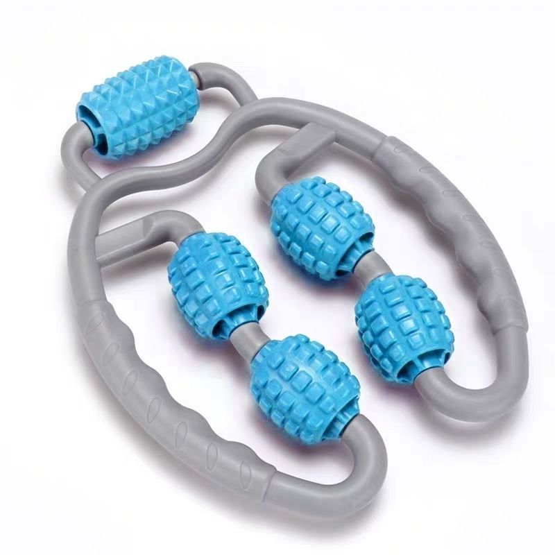 U-Shaped Trigger Point Massage Roller – 4-Wheel Full Body Muscle Relief Tool