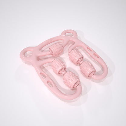 U-Shaped Trigger Point Massage Roller – 4-Wheel Full Body Muscle Relief Tool