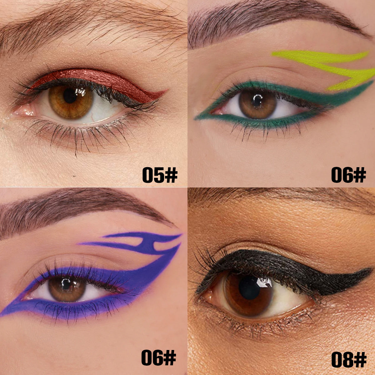PHOFAY Waterproof Colorful Eyeliner Set – Long-Lasting Precision Eye Art Collection