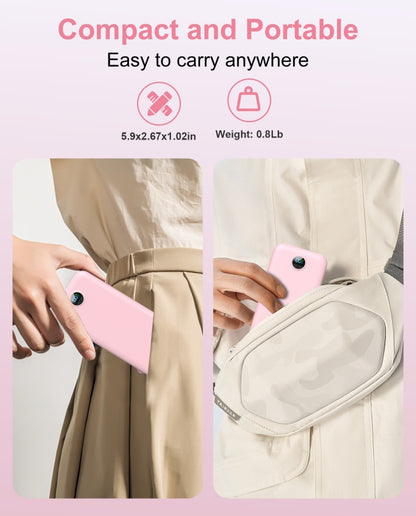 PowerHub Dual-Wire Digital Display Power Bank with AC Fast Charging Socket