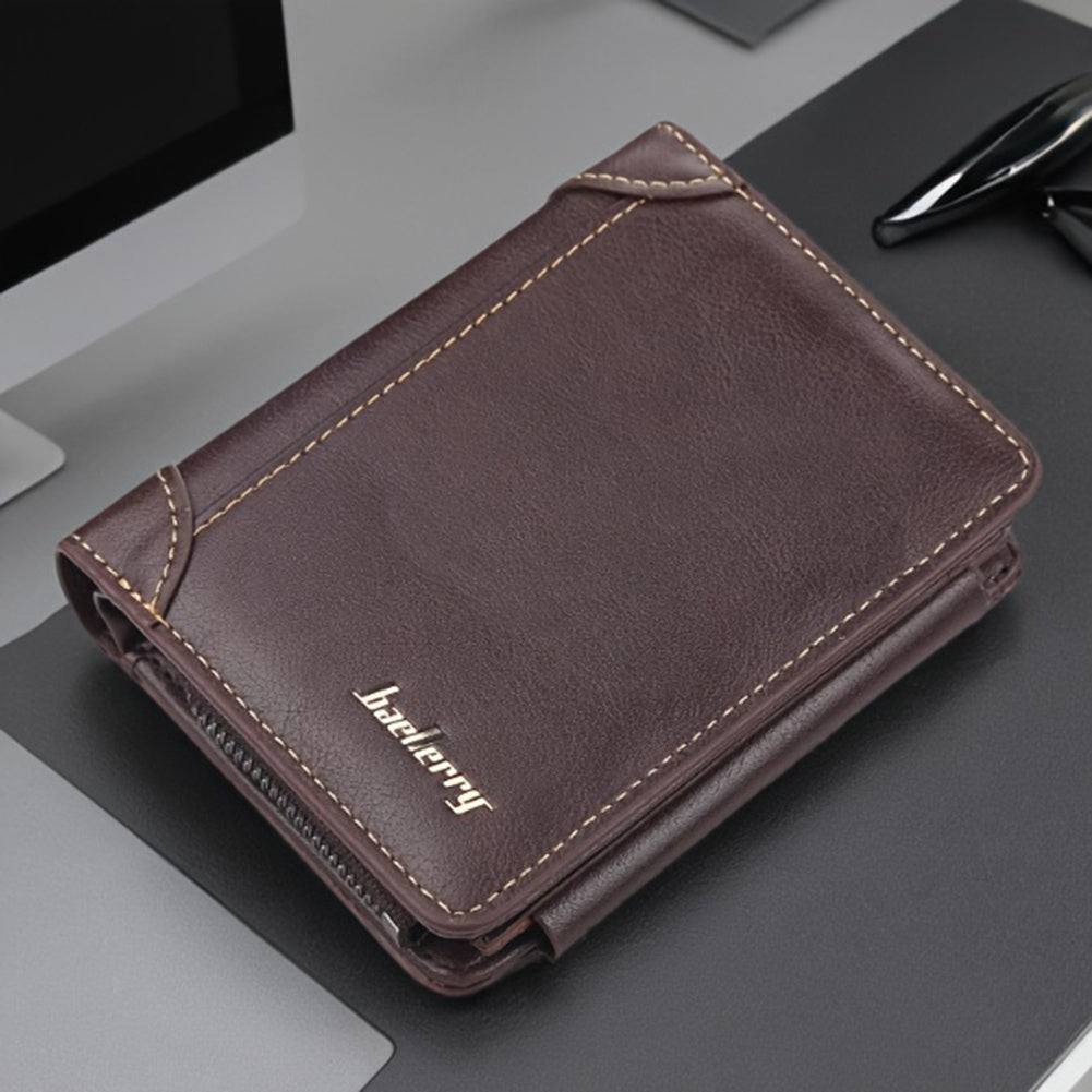 Men’s Classic Brown & Khaki Leather Wallet