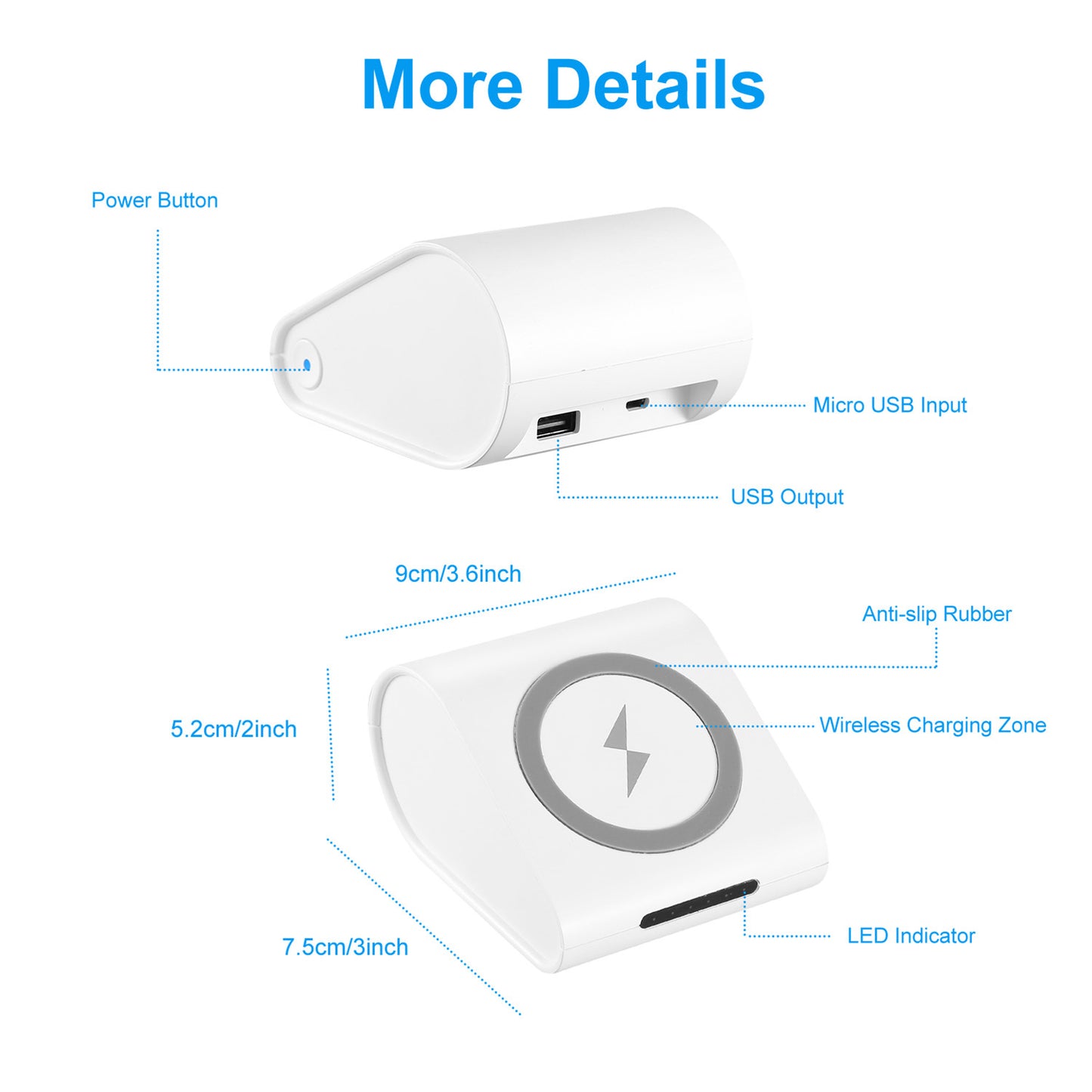 PowerWave 10400mAh Qi Wireless Fast Charging Power Bank
