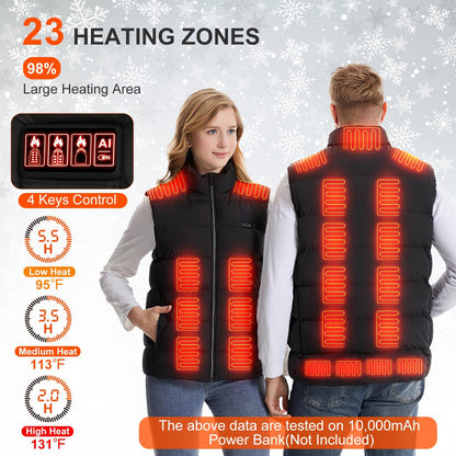 HeatCore 23-Zone Heated Vest – USB Powered 3-Level Warmth for Men & Women