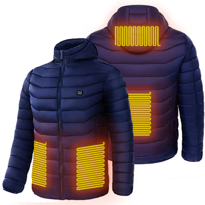 Heat Zone 9 Puffer Jacket – Men’s Electric Heated Winter Hooded Coat