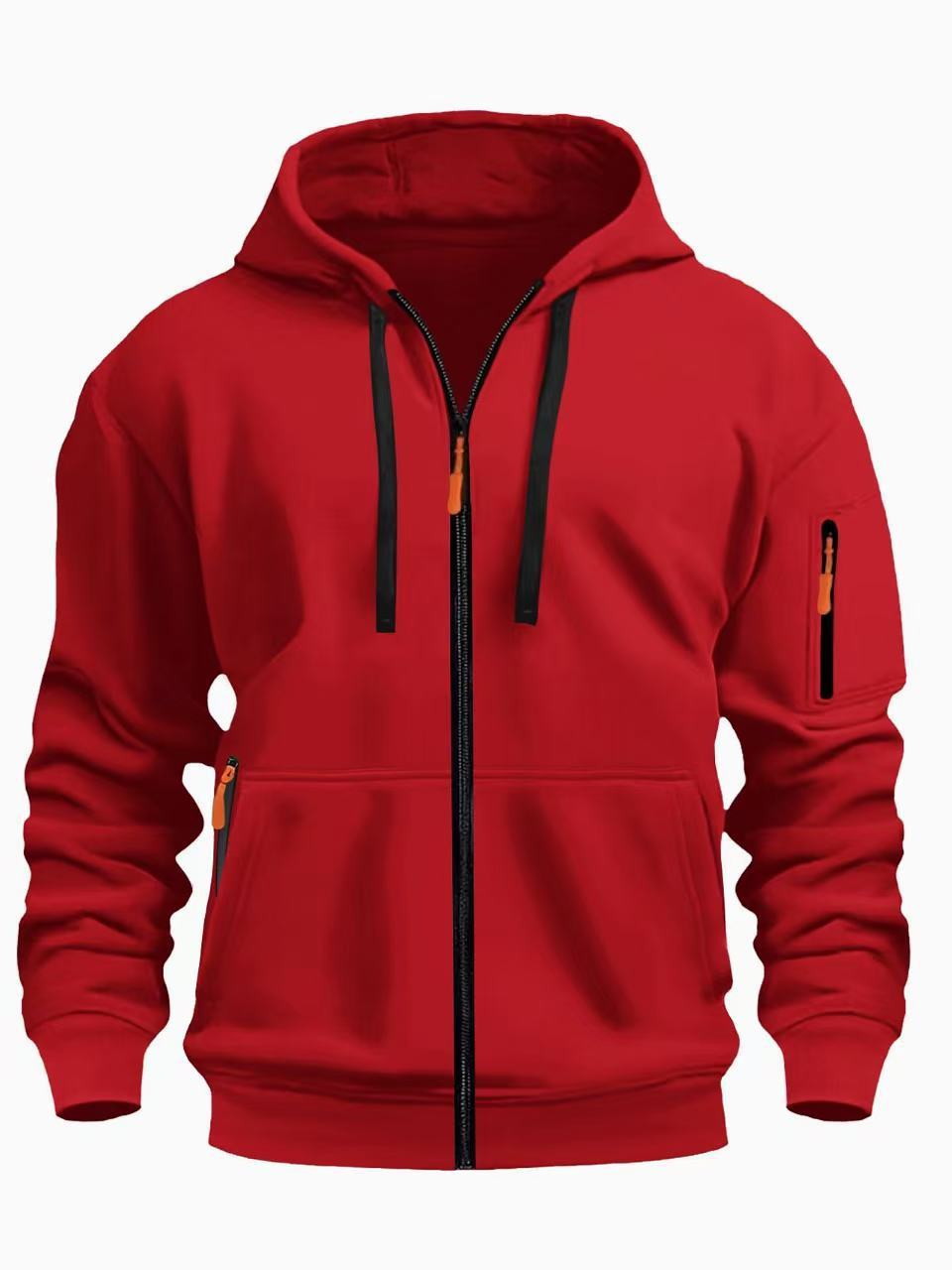 Sport Flex Zipper Hoodie – Men’s Casual Full-Zip Athletic Sweatshirt