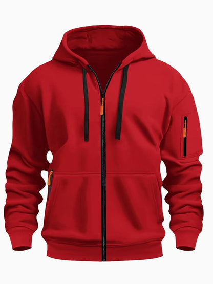 Sport Flex Zipper Hoodie – Men’s Casual Full-Zip Athletic Sweatshirt