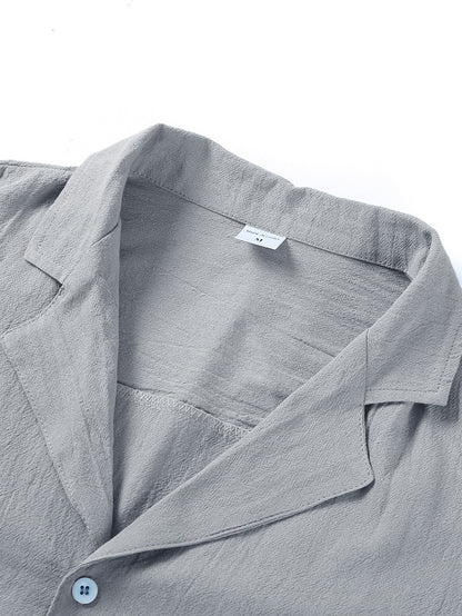 SunHaven Men’s Short Sleeve Button-Down Beach Shirt