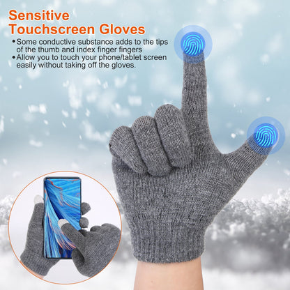 Winter Flex 3-in-1 Knit Set – Warm Beanie, Touchscreen Gloves & Scarf for Men & Women