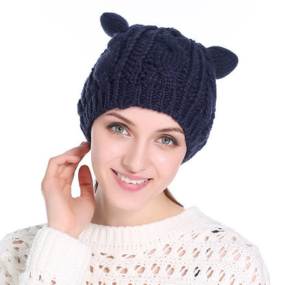 KittyKnit Ear Beanie – Cute Cat Ear Winter Hat for Autumn & Winter