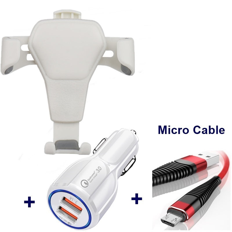 GripLux Leather Grain Gravity Car Phone Holder