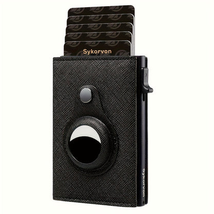 Airtag Men's Wallet Minimalist RFID Wallet With Airtag Stand Smart Pop-up Wallet With Wallet, Slim Card Holder Small Wallet