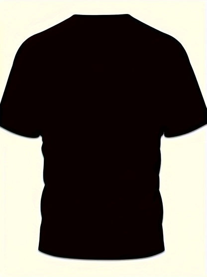 WildVision 3D Digital Wolf Eye Men’s Round Neck T-Shirt