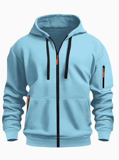 Sport Flex Zipper Hoodie – Men’s Casual Full-Zip Athletic Sweatshirt