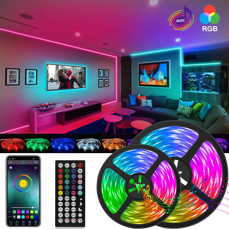 LumoGlow 5050 RGB LED Strip Lights with Bluetooth Remote