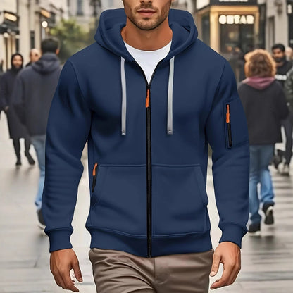 Sport Flex Zipper Hoodie – Men’s Casual Full-Zip Athletic Sweatshirt
