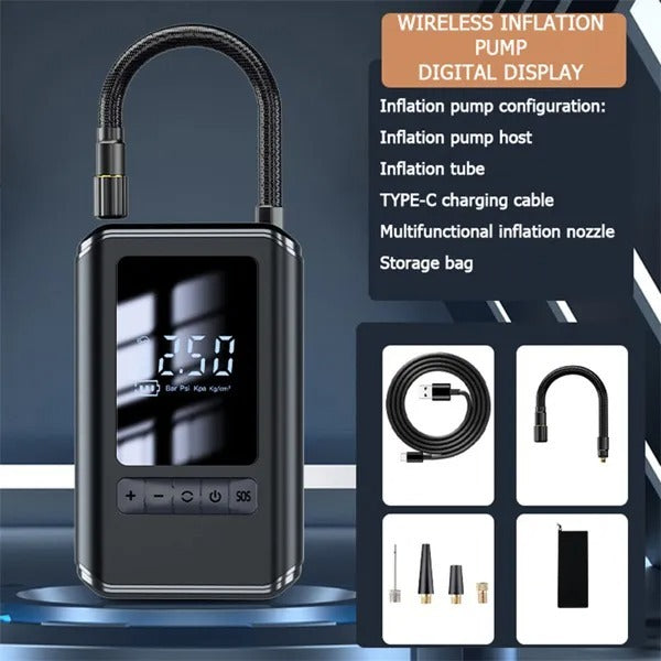 AirForce Mini Digital Tire Inflator & Power Bank Compressor