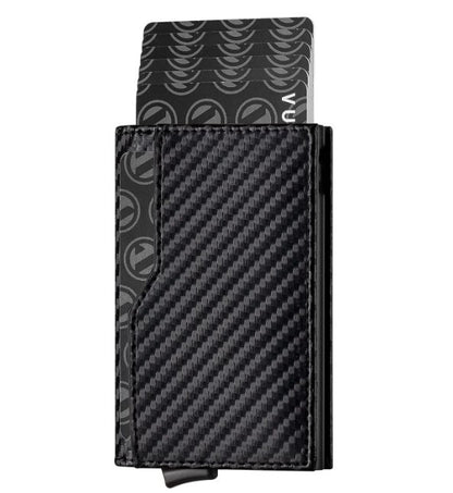 Automatic Leather Credit Card Case with Dual ID Window