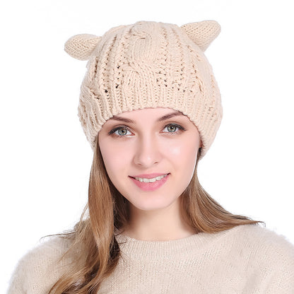 KittyKnit Ear Beanie – Cute Cat Ear Winter Hat for Autumn & Winter