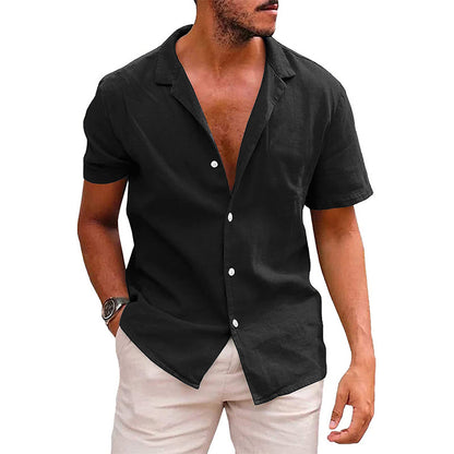 SunHaven Men’s Short Sleeve Button-Down Beach Shirt