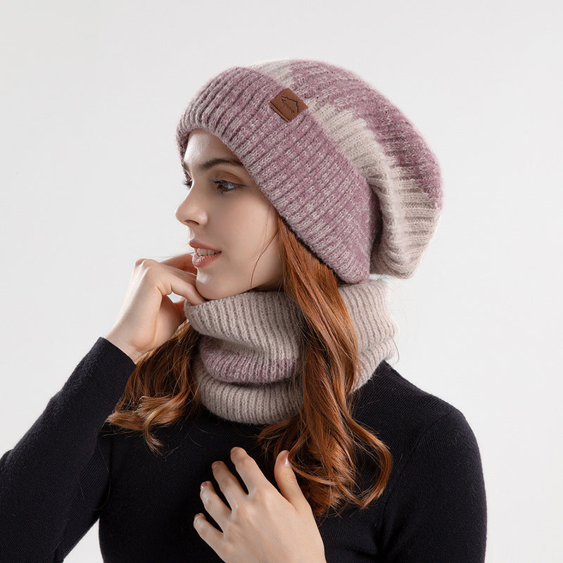 Frost Knit 2-Piece Hat & Scarf Set – Thick Winter Wool Earflap Beanie with Matching Scarf