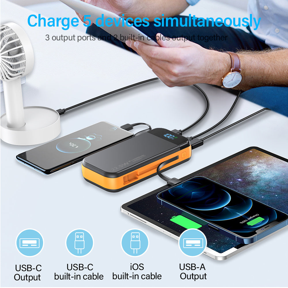 VoltView Dual-Wire Digital Display Super Fast Charging Power Bank