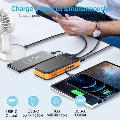 VoltView Dual-Wire Digital Display Super Fast Charging Power Bank
