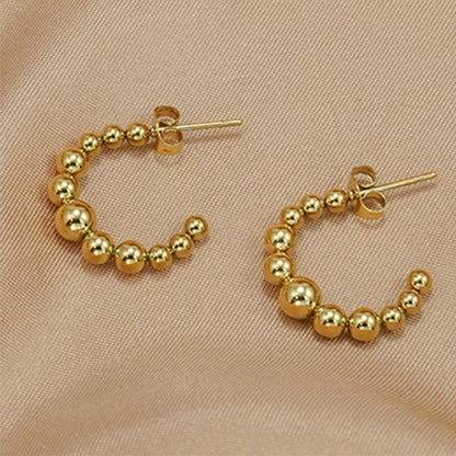 Golden Crescent Jewelry Set – Minimalist Necklace & Earrings