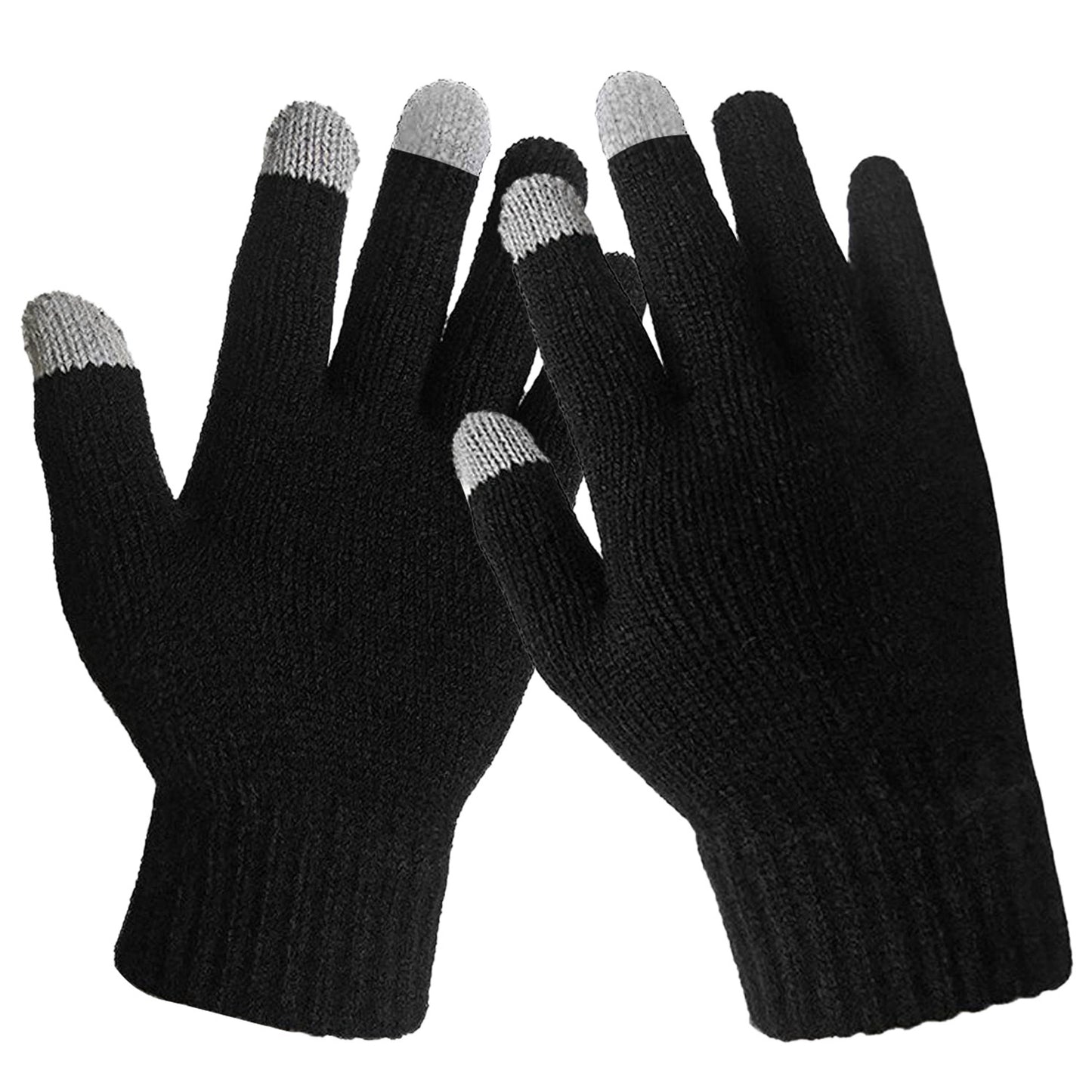 Therma Touch Knit Gloves – Unisex Full-Finger Touchscreen Winter Warm Gloves