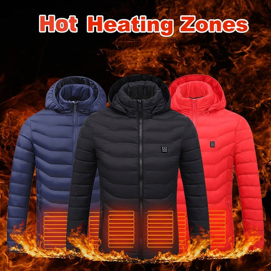 Heat Zone 9 Puffer Jacket – Men’s Electric Heated Winter Hooded Coat