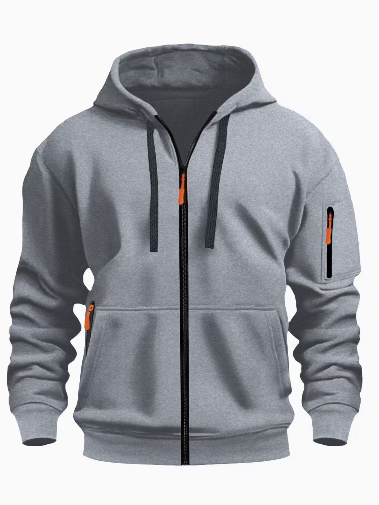 Sport Flex Zipper Hoodie – Men’s Casual Full-Zip Athletic Sweatshirt
