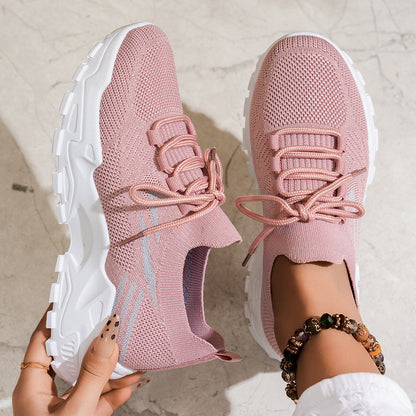 Women’s Lightweight Casual Sports Shoes – Soft Bottom Breathable Walking Sneakers
