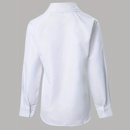 Women’s Contrast Lace Button-Down Blouse – Long Sleeve Fall Fashion Top