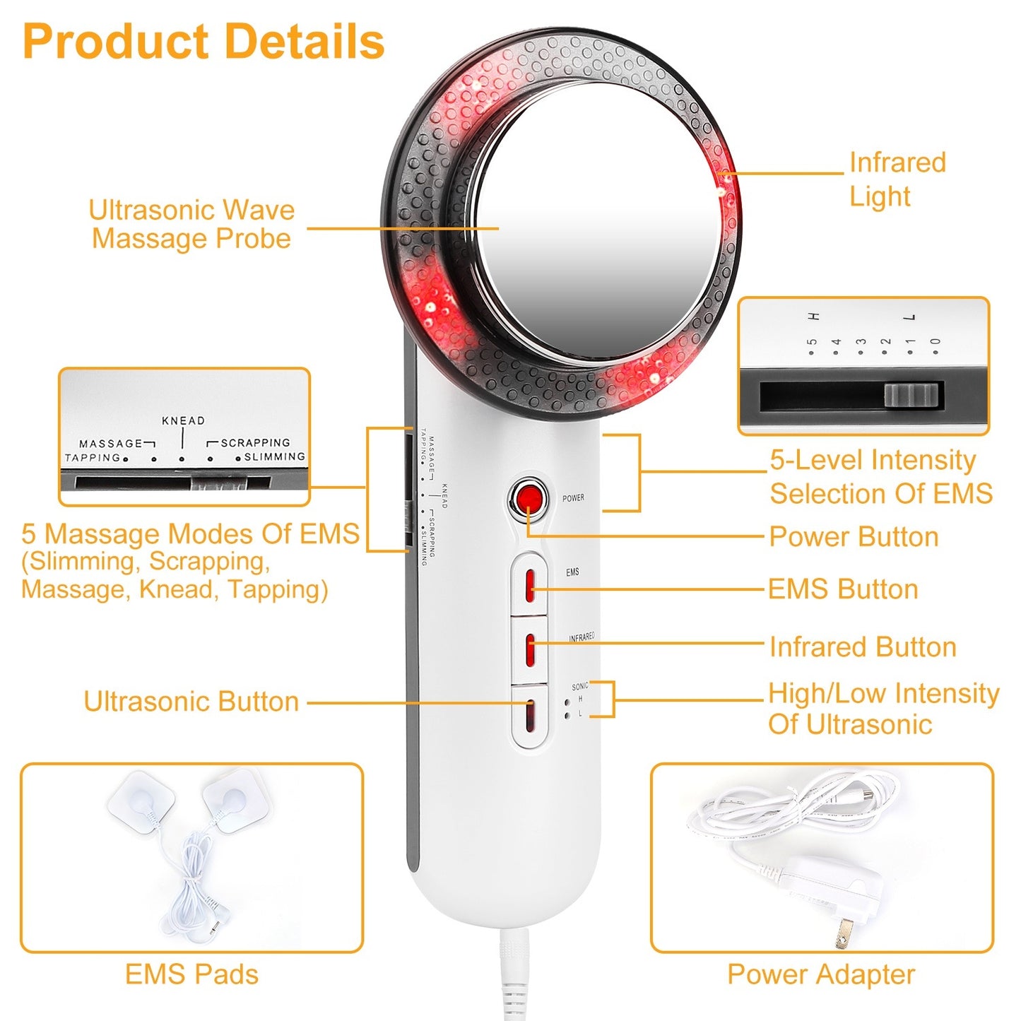 UltraSculpt 3-in-1 Ultrasonic EMS Body Shaping Massager