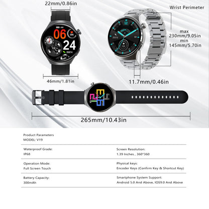 SENBONO V19 Business Pro Smartwatch – Classic Style with Smart Performance