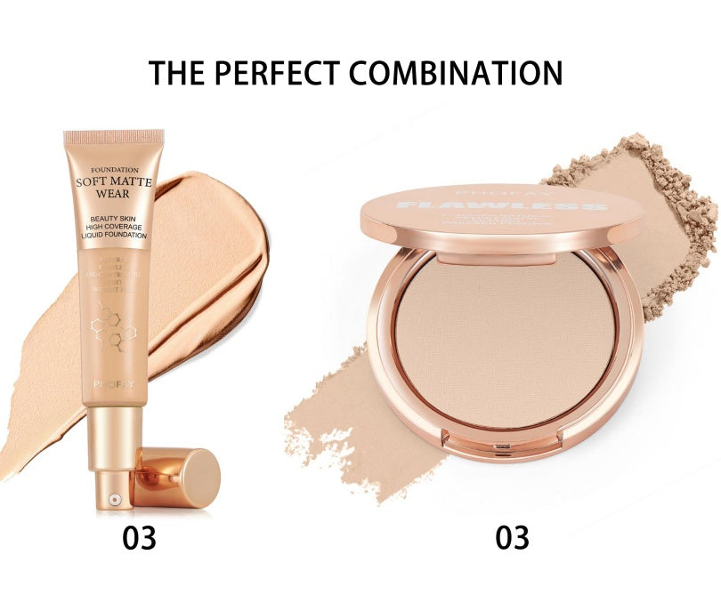 PHOFAY Matte Finish Pressed Setting Powder – Smooth & Oil-Control