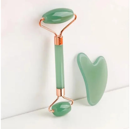 Dual Gua Sha Massage Stone Set – Natural Resin Facial Sculpt Tool