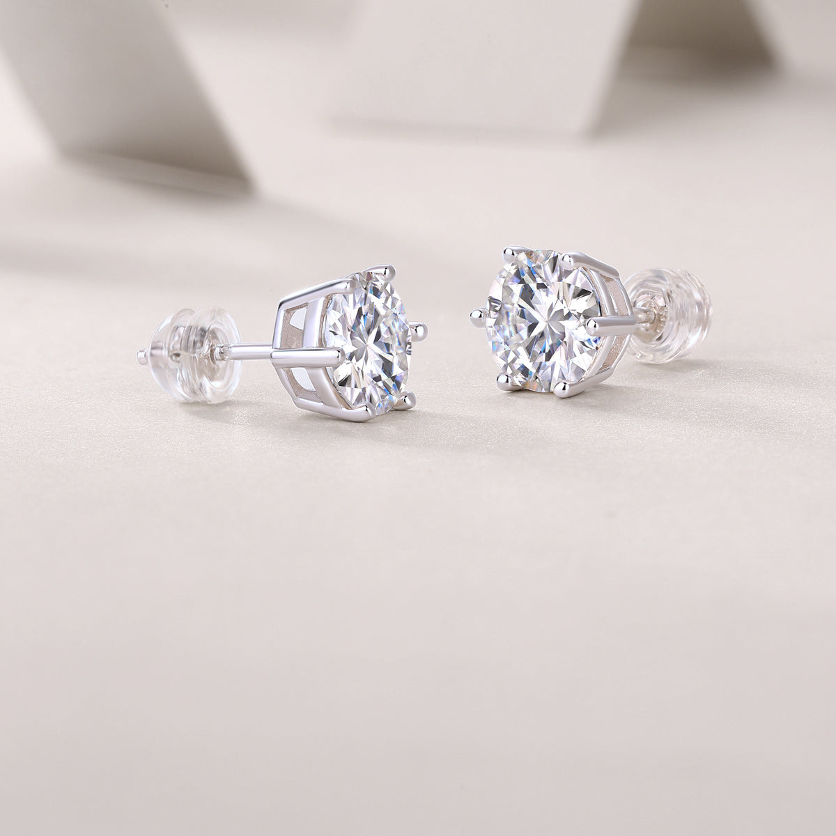 Years Quiet Good Moissanite Stud Earrings – Luxury Silver Jewelry