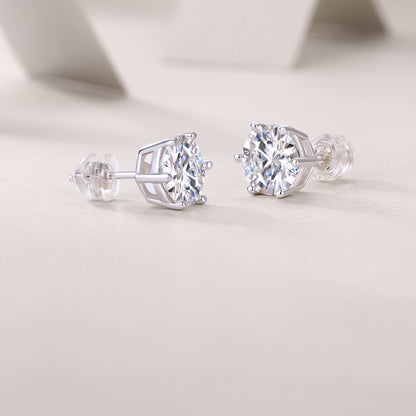 Years Quiet Good Moissanite Stud Earrings – Luxury Silver Jewelry