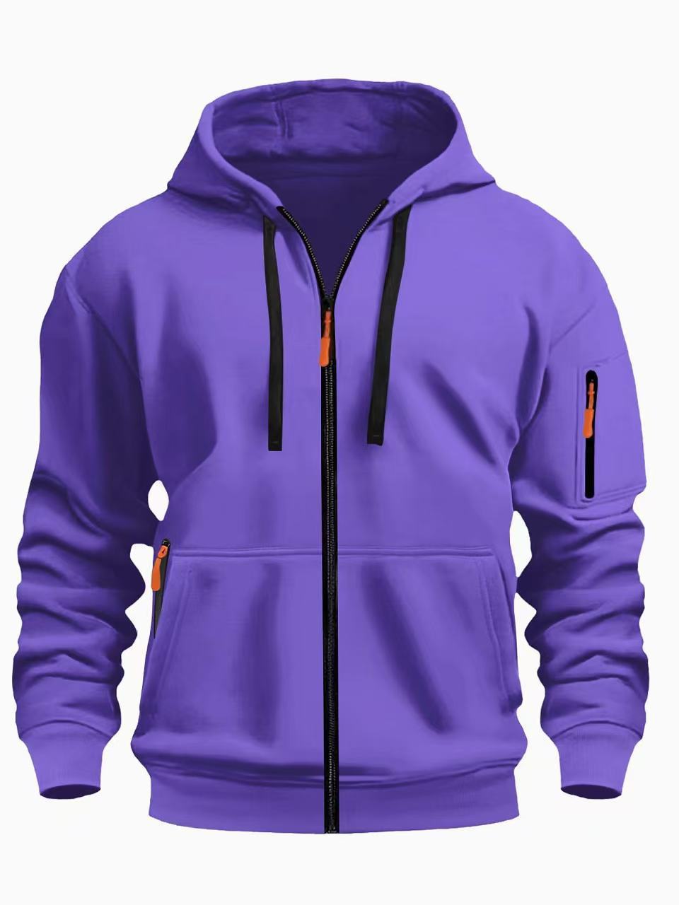Sport Flex Zipper Hoodie – Men’s Casual Full-Zip Athletic Sweatshirt